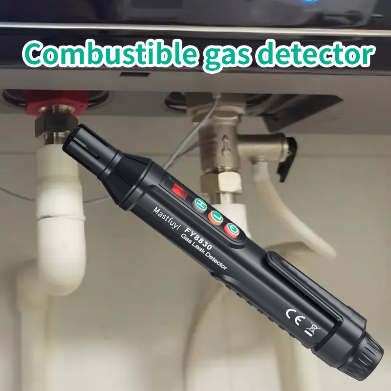 MASTFUYI-Détecteur de fuite de gaz portable, détecteur de gaz naturel, détecteur de gaz combustible avec alarme sonore et visuelle, test de renifleur de gaz