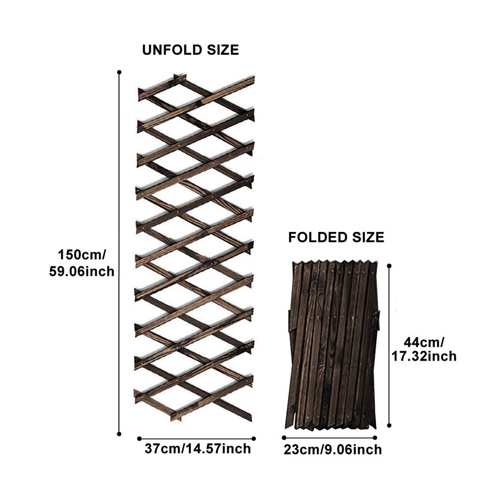 Garden Trellis Expanding Wooden Plant Support Lattice Fence Panel Adjustable Fence Wooden Landscaping Fence Balcony Outdoor