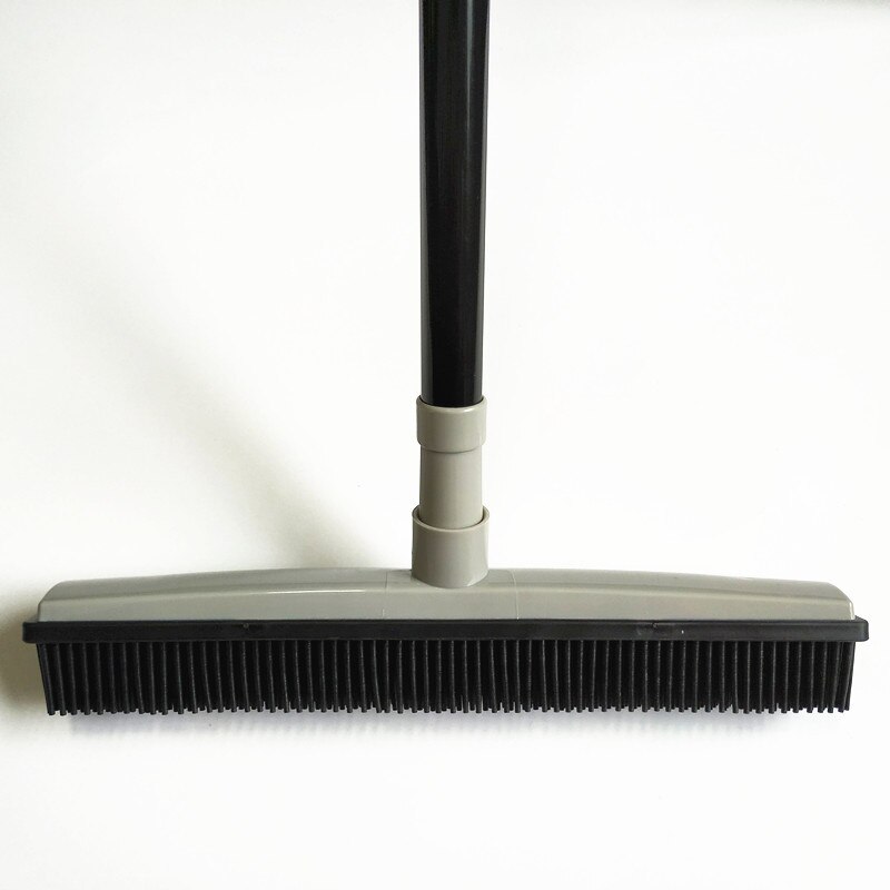 GOALONE-balai pour tapis en caoutchouc à poils souples, balai de poussée avec raclette, balai Miracle, élimination des poils des animaux domestiques et des poussières: Grey