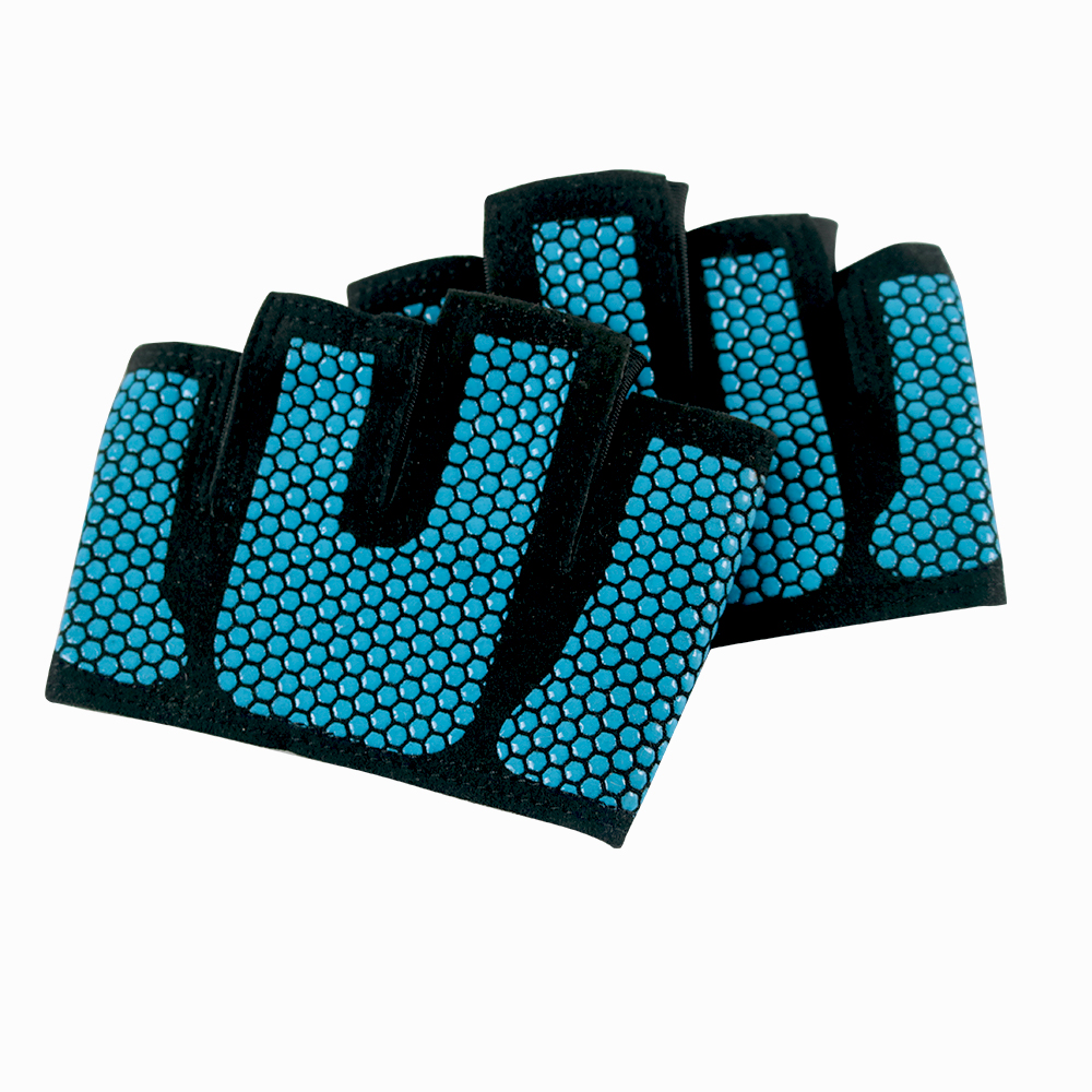 Gym Fitness Half Finger Gloves Men Women Anti-Slip Silicone Workout Glove Pull Up Power Weight Lifting Grips Hand Plam Protector: Blue / M