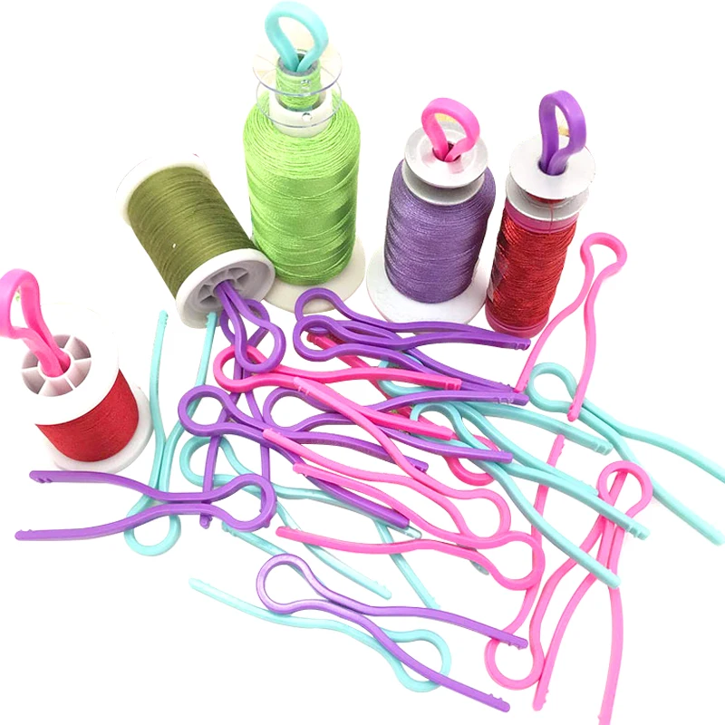 Clips de bobine de couture, 10/20/30 pièces, Clip à fil Long, support de rangement de bobine, organisateur de Clips de couture en plastique, accessoires de couture, outils