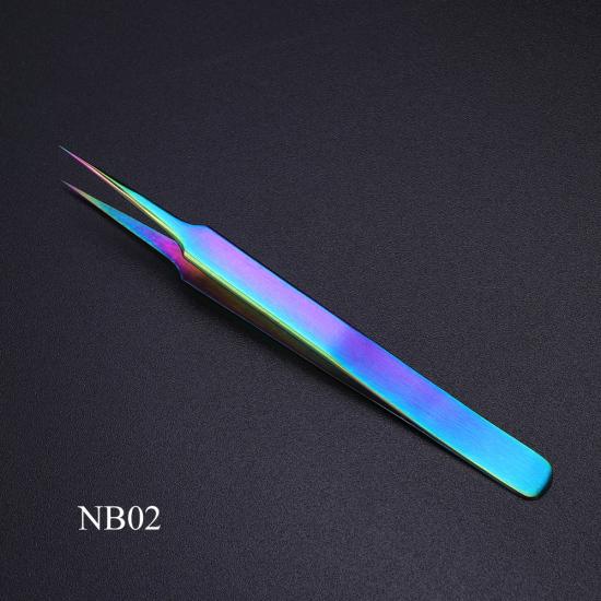 Stainless Steel Tweezers Volume Eyelashes Extensions Eyebrow Tweezers Curved Straight Nail Clipper Nipper Makeup Tools TRNB01-07: NB02