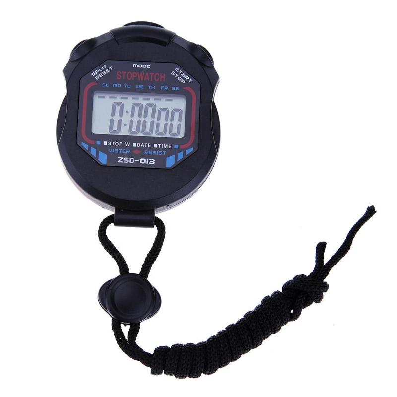 Sport Stopwatch Professionele Handheld Digitale LCD Sport Stopwatch Counter Keuken Countdown Magnetische Timer