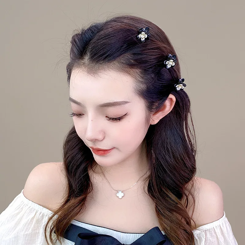 Bigoudi coréen pour femmes, accessoires de coiffure, épingle à cheveux perle fleur élégante, chignon, outils de tressage de Hairgrip