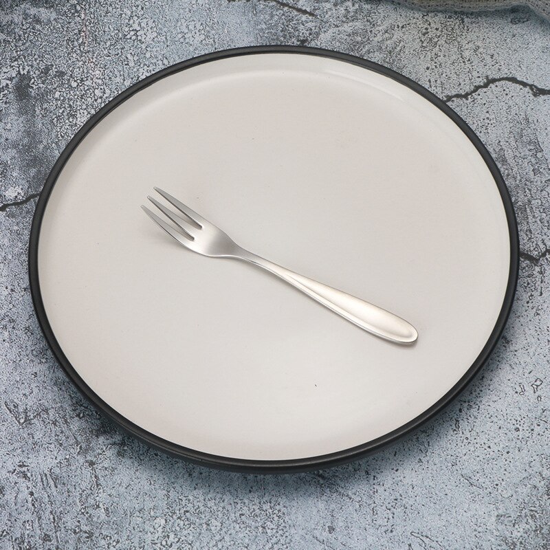 304 Stainless Steel Western Food Knife And Fork hanyi Series Steak Knife Dinner Fork Dessert Stirring Spoon Fruit Fork: Four Fork