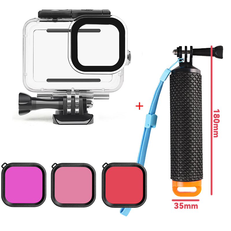 60M Waterproof Case For GoPro Hero 13 12 11 10 9 Underwater Diving Housing Cover for Go Pro Hero 9 10 11 12 13 Accessories: yellow color