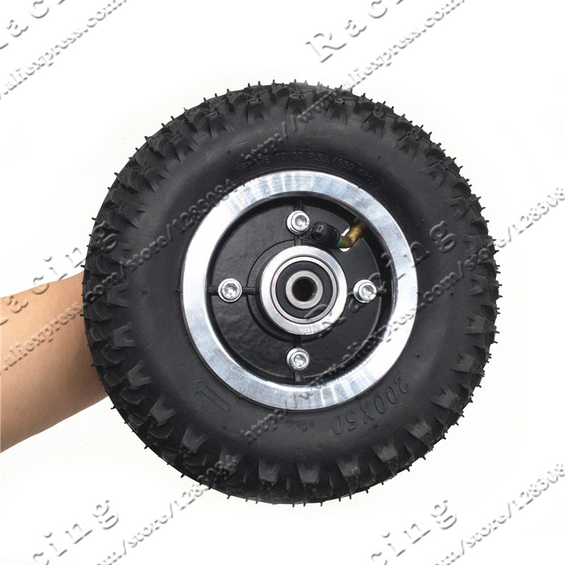 Dekk og slange 200 x 50 fulle hjul størrelse 8 x 2 "dekk for elektrisk scooter rullestol lastebil pneumatisk trillevogn