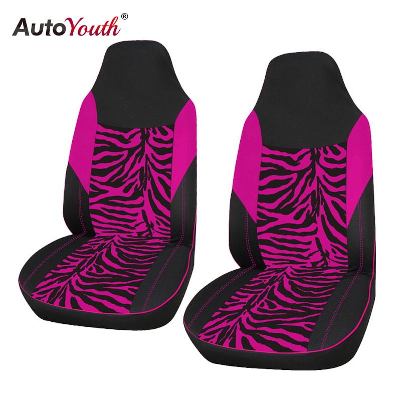 Autoyouth Fluwelen Stof Roze Zebra Auto Bekleding Universele Fits Meest Auto Suv Auto Styling Interieur Accessoires Seat Cover