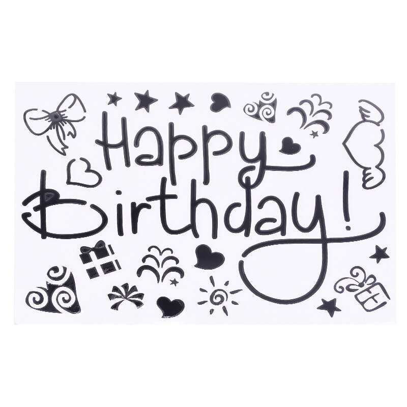 1sheet Happy Birthday Stickers Scrapbooking Birthday Balloon Stickers Kids Adult Birthday Party Decorations Accessories: B16
