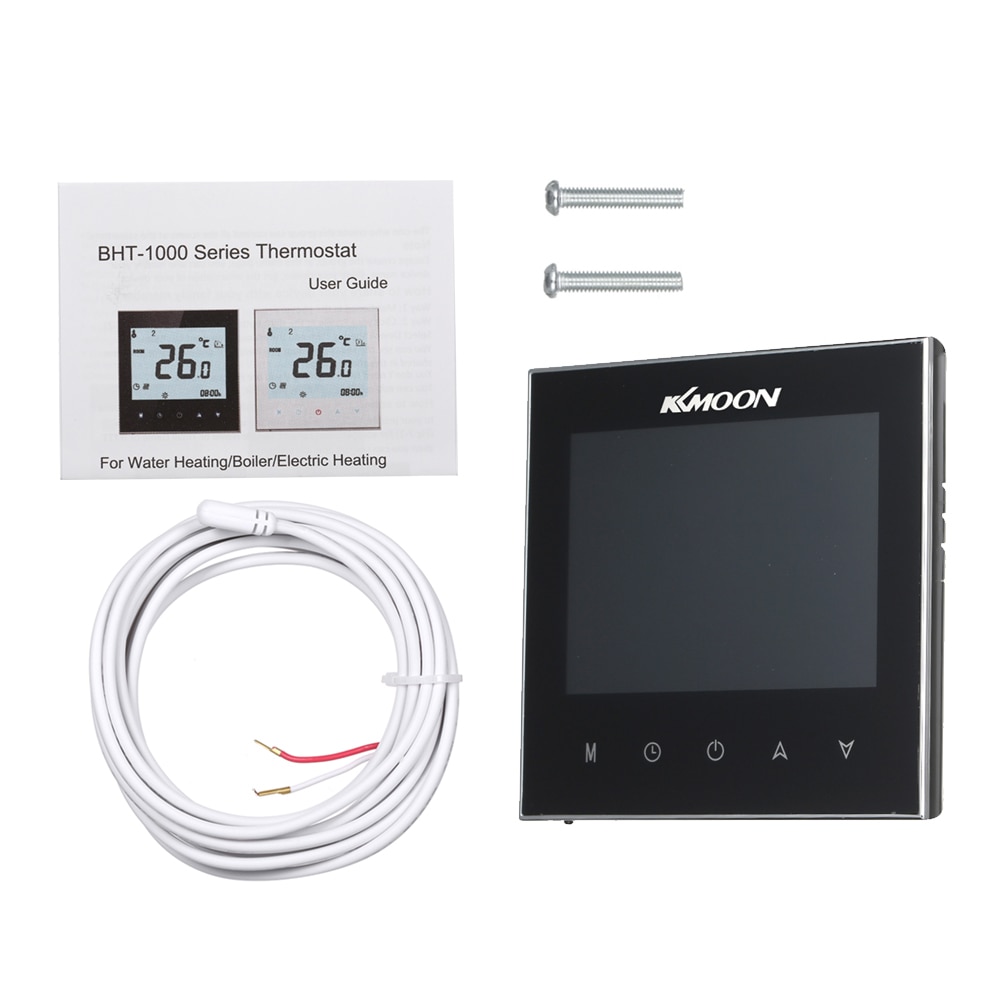 Termostat varm gulv wifi termostat temperaturregulator til vann / elektrisk gulvvarme vann stemmestyring lcd-skjerm
