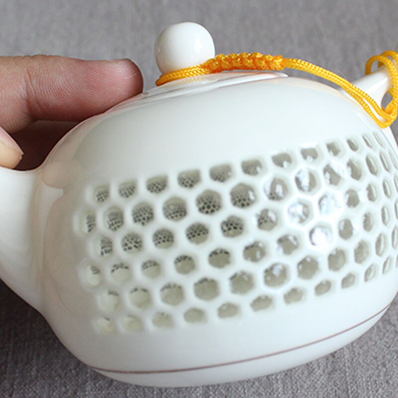 Tradycyjny chińnarty niebieski ryż biały wzór dzbanek robić herbaty 170ml starożytne chiny dzbanek ceramiczny Puer Kongfu zestaw herbaty samowar