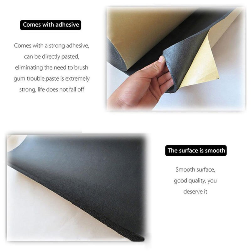 Sort proofing skum bil brandvæg akustisk dæmpning 50*30cm sæt dæmper