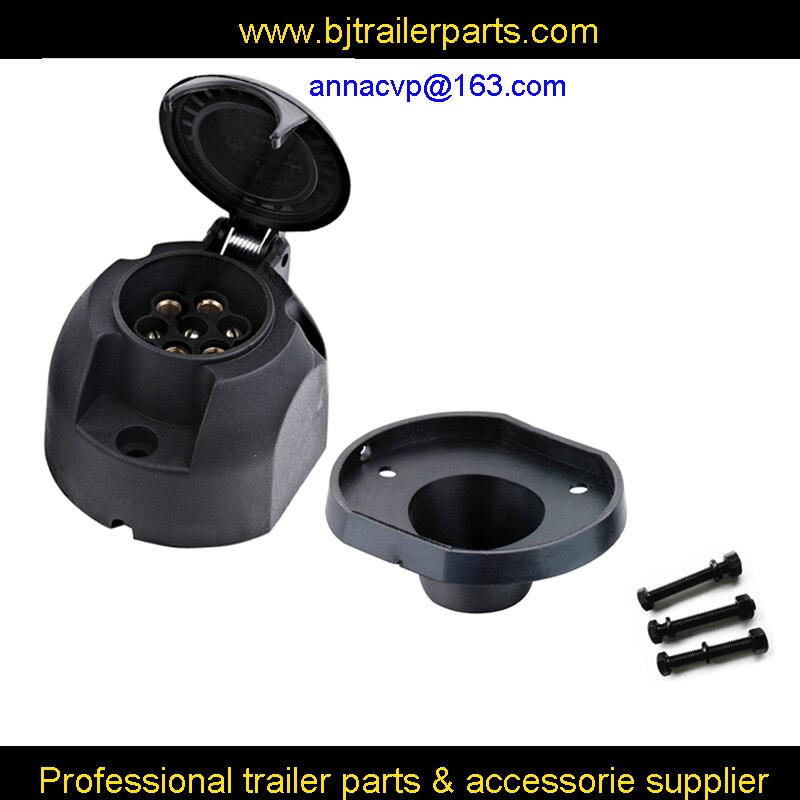 7 Pin trailer connector plastic round trailer socket set /boat/ caravan/ motorhome/ car/ auto/ truck/ RV trailer parts