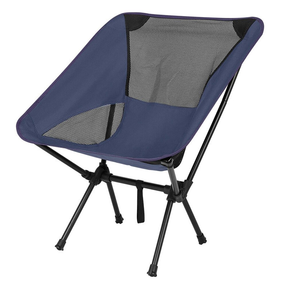 Opvouwbare Camping Stoel Ultralight Outdoor Wandelen Strand Picknick Bbq Draagbare Zetel Vissen Stoel Meubels: navy