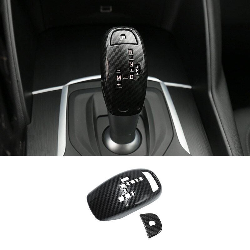 Capa de engrenagem alavanca de mudança de engrenagem decoração remendo para alfa romeo giulia stelvio acessórios de decoração interior: vermelho-escuro