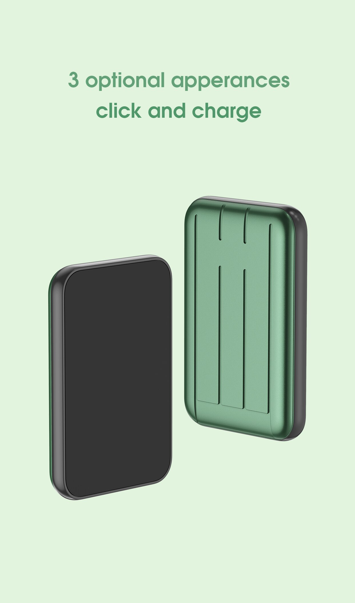 10000mah Magnetic Portable Wireless Power Bank 15W Fast Charger Mobile Phone External Battery for Iphone 13 12 11 Pro Max Xiaomi: Green / 5000mAh