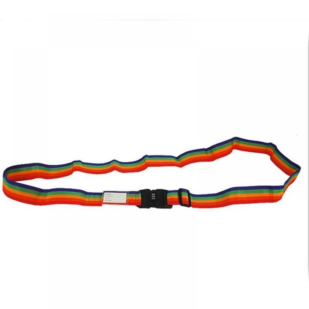 Travel Lunggage Suitcase Strap Baggage Backpack Bag Rainbow Color Belt