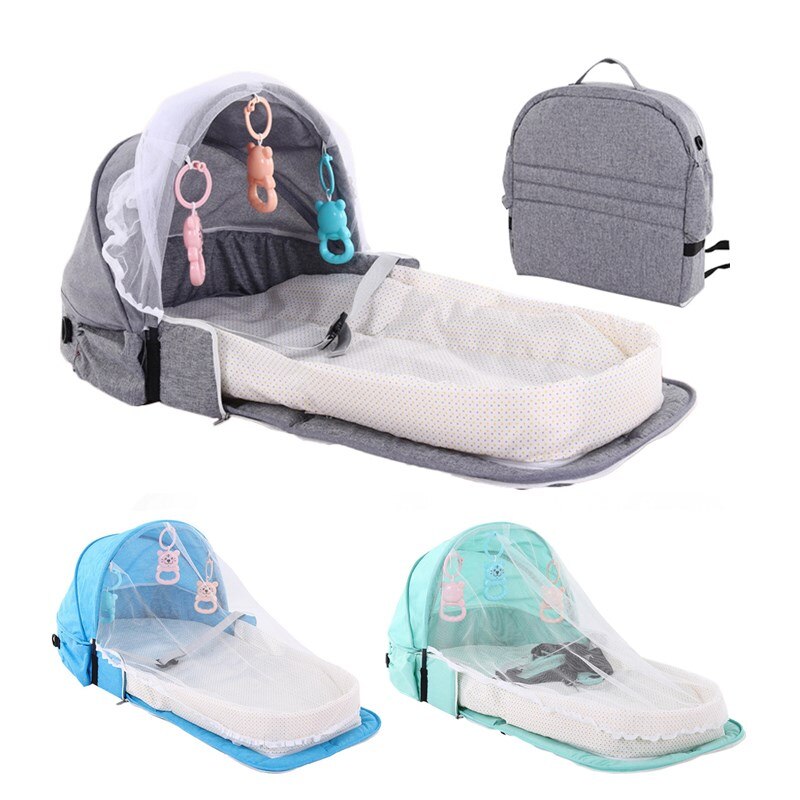 Babynest seng bærbar babyseng rejse solbeskyttelse myggenet med bassin baby foldbar åndbar baby sovekurv