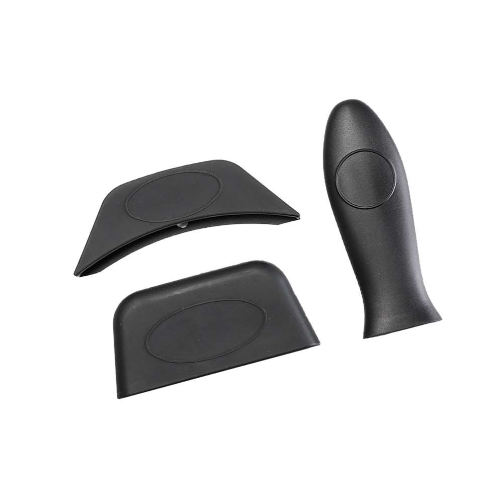 3 uds. Mango resistente a altas temperaturas Anti-escaldado Mango antideslizante cubierta de aislamiento almohadilla de silicona Wok manga de goma