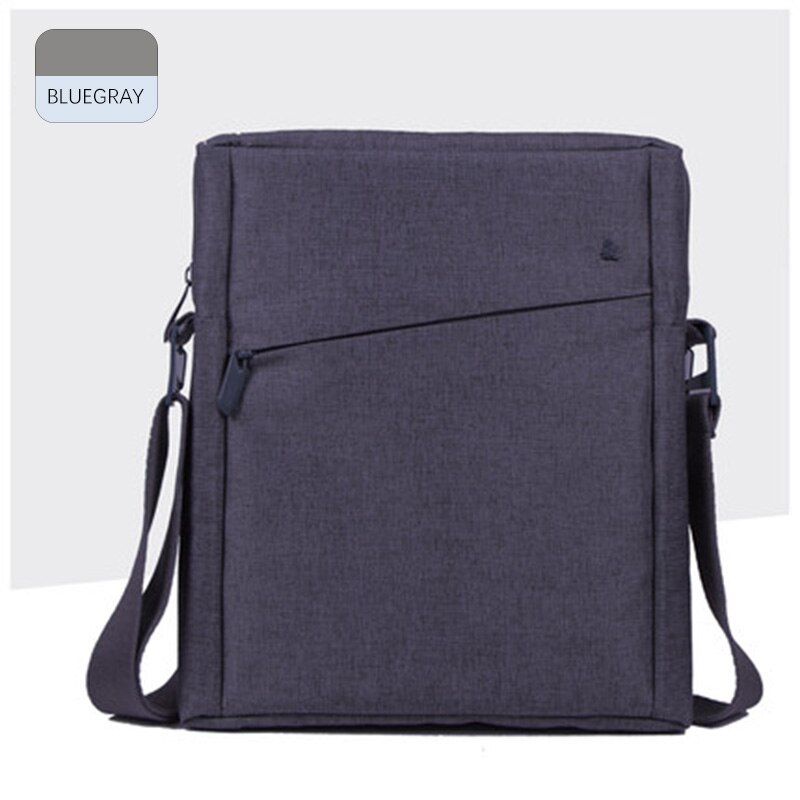 CAI-bolso de hombro tipo mensajero para hombre, maletín para ordenador portátil, para iPad, tableta, bolso de mano para escuela y oficina, bandolera: Blue Gray