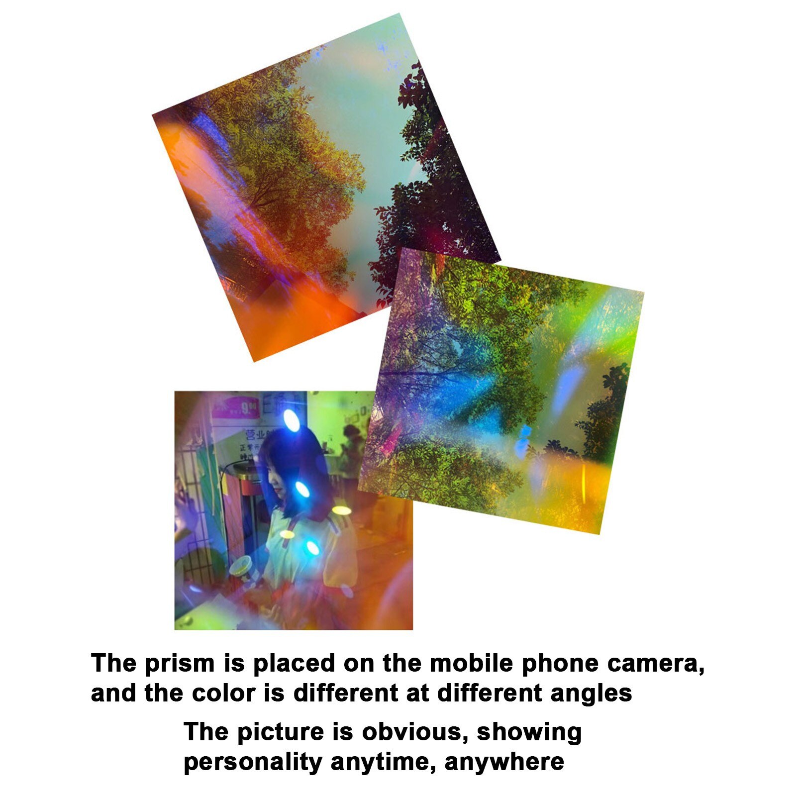 Light Prism Photo Ornaments Seven Color Crystal Cube Valentine'S Day Girlfriend Rectangle Cube Optical 10mm Glass Cubes