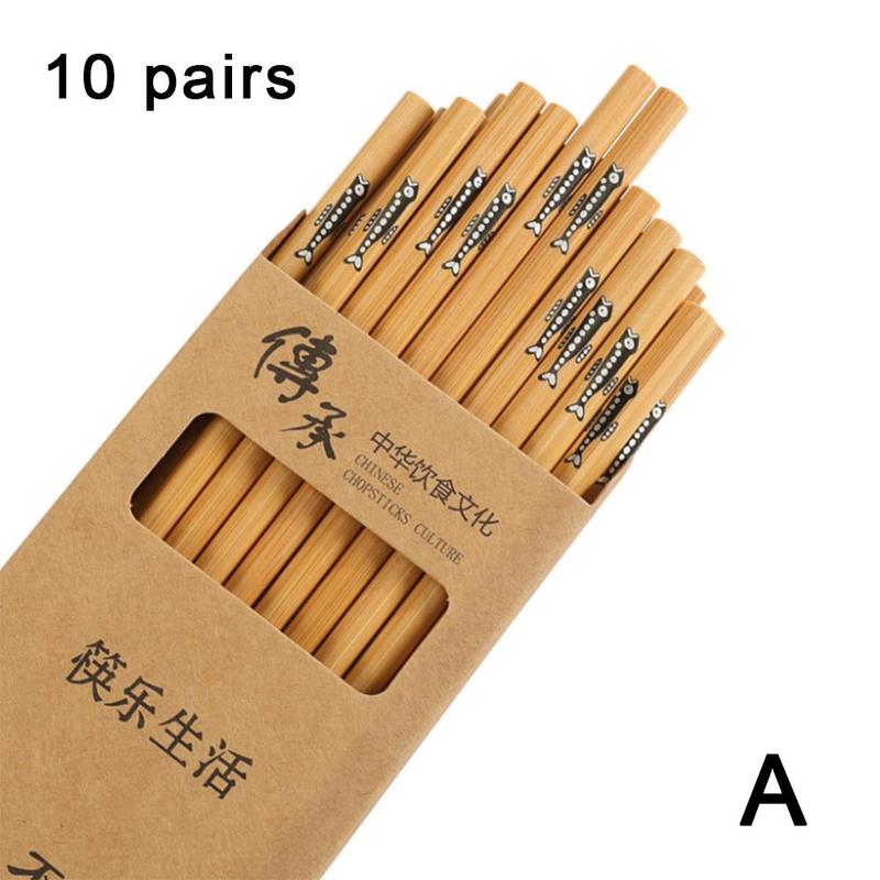 Chinesischen Stil Gedruckt Stäbchen Kasten einstellen Stäbchen Lebensmittel Kochen Hohe Stäbchen Wesentliche Lange Produkt Chine W6K9: A