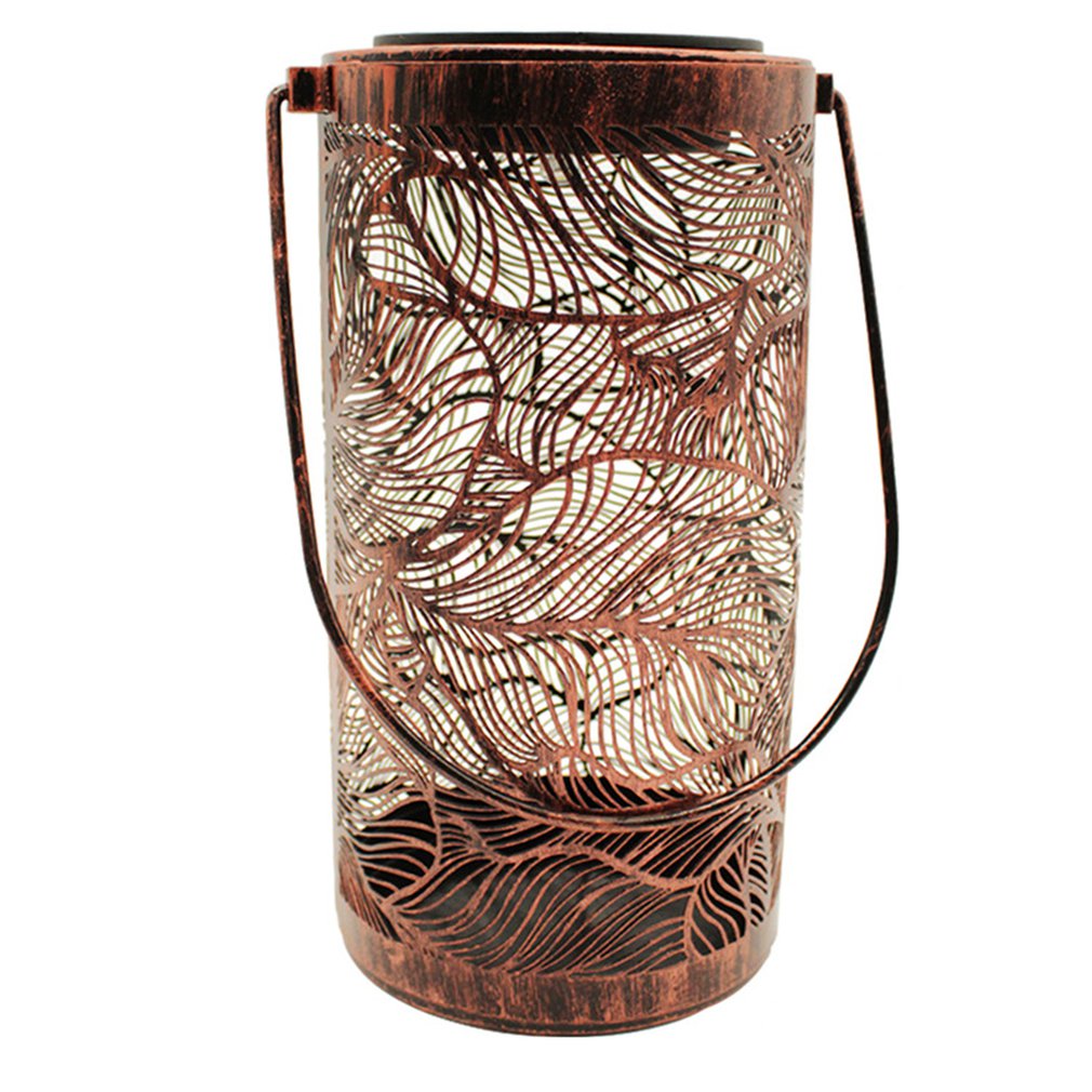 European style Solar lantern Outdoor metal can hang LED garden light backyard terrace decorative light Self-locking switch: Default Title