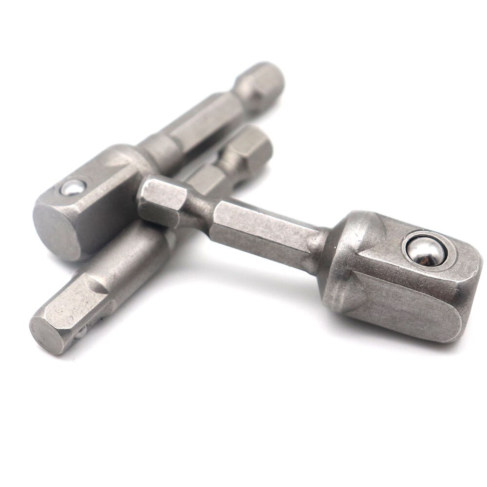 3 PCS Hex Shank Wrench Drive Power Drill Socket Drill Adapter Socket Extension Bit Adaptor Set 1/4 3/8 1/2 screwdriver tools