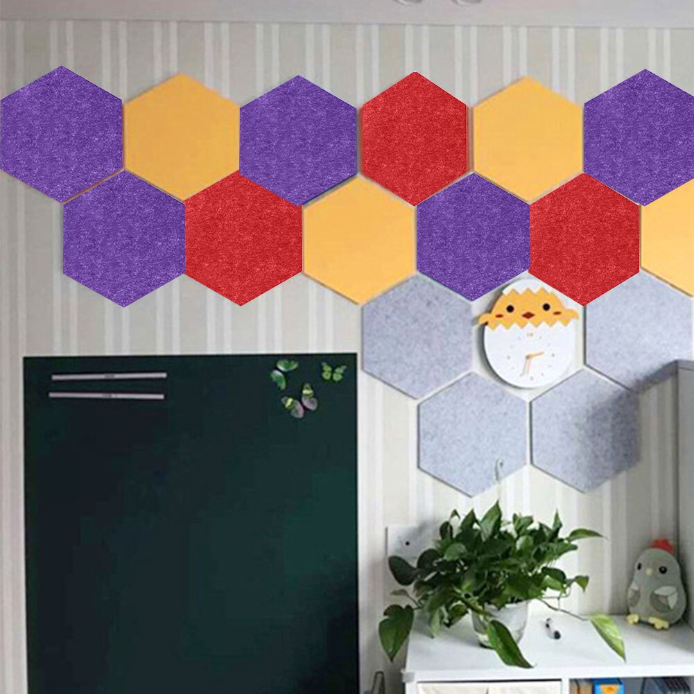 Tablero hexagonal de corcho para exhibición de fotos, autoadhesivo multifunción para dormitorio, sala de estar, decoración del hogar, 6 piezas