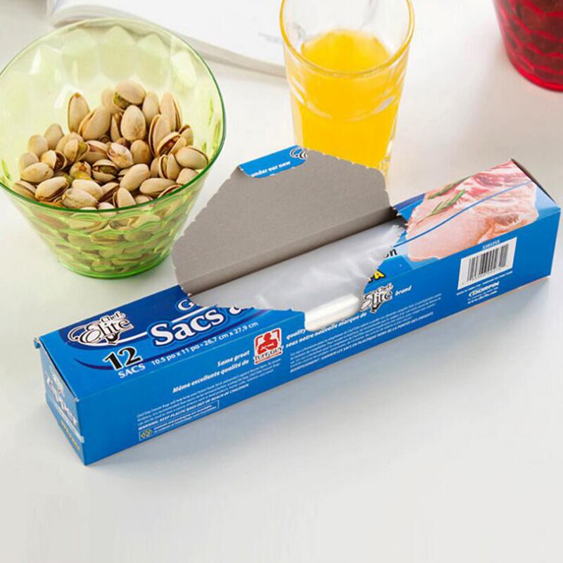 48PCS Reusable Fresh Zipper Bag Freezing Heating Food Saran Wrap Storage Bag Versatile Vacuum Sealed Bag Kitchen Accessories