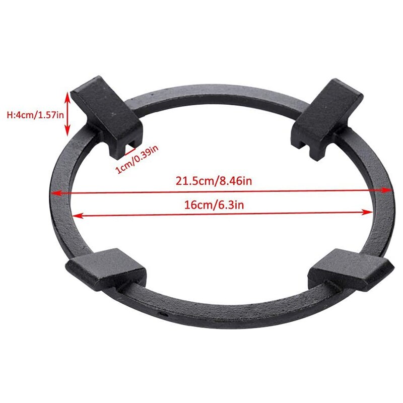 Soporte de hierro fundido para sartén, estante de soporte para quemador de Gas, cocina, utensilios de cocina para el hogar, Accesorios