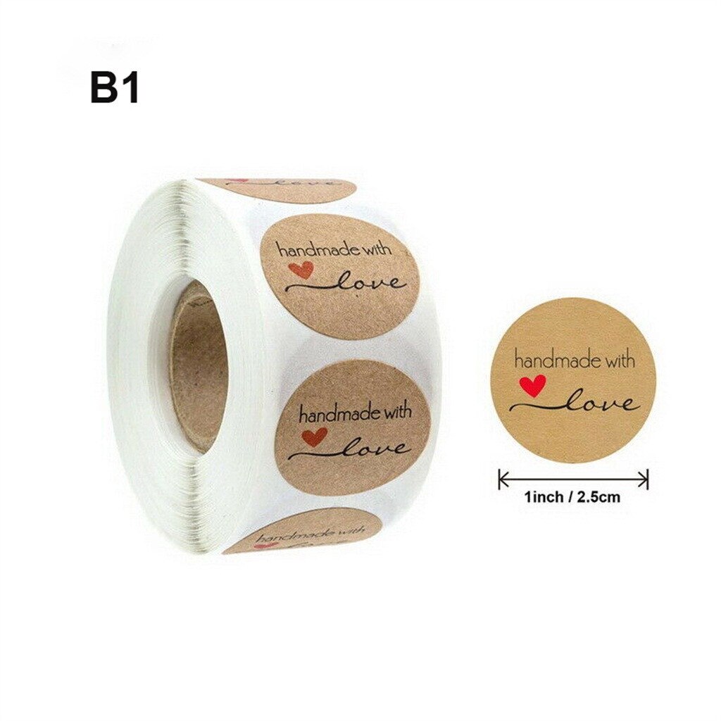 Handmade Thank you Stickers Wedding Flower Baking Handmade Adhesive Labels: B