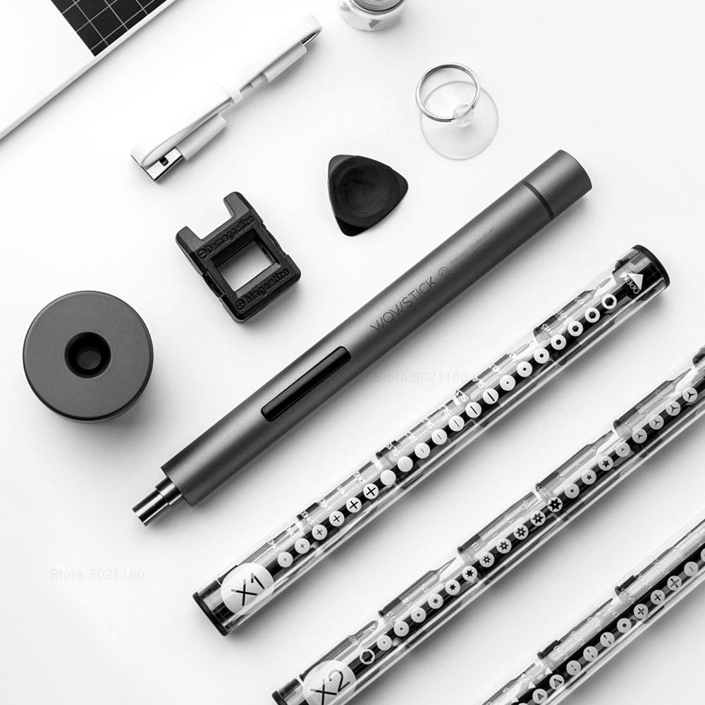 Xiaomi MIJIA Wowstick destornillador eléctrico 1F + Mini recargable inalámbrico Power Screw Driver Kit LED luz USB herramientas para el hogar