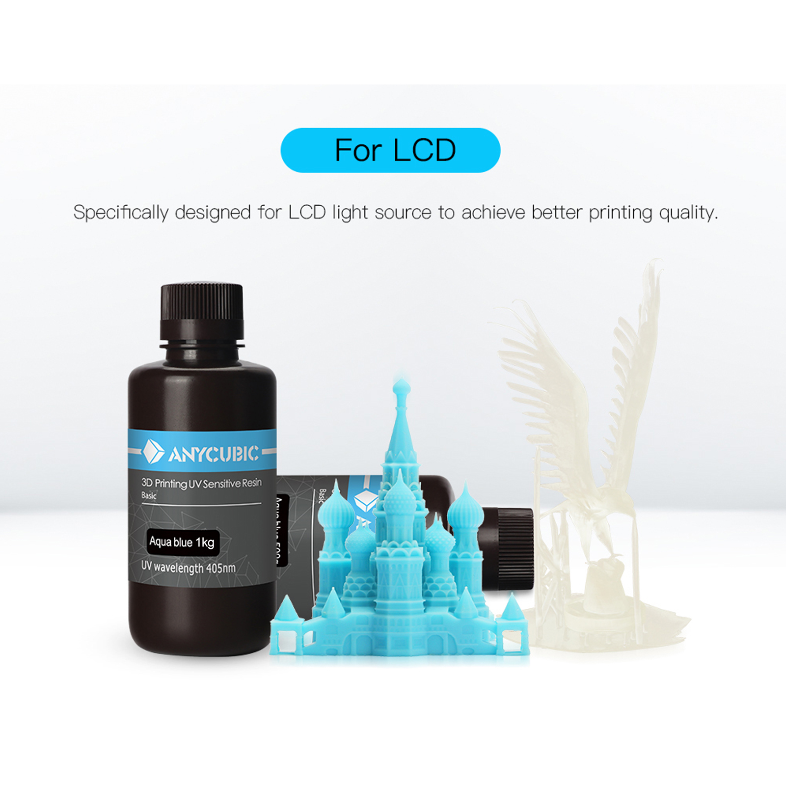 ANYCUBIC Photon 405nm UV Resin 500G/1L for Photon 3D Printer LCD UV Sensitive Liquid Printing Material Photosensitive Uv Resin