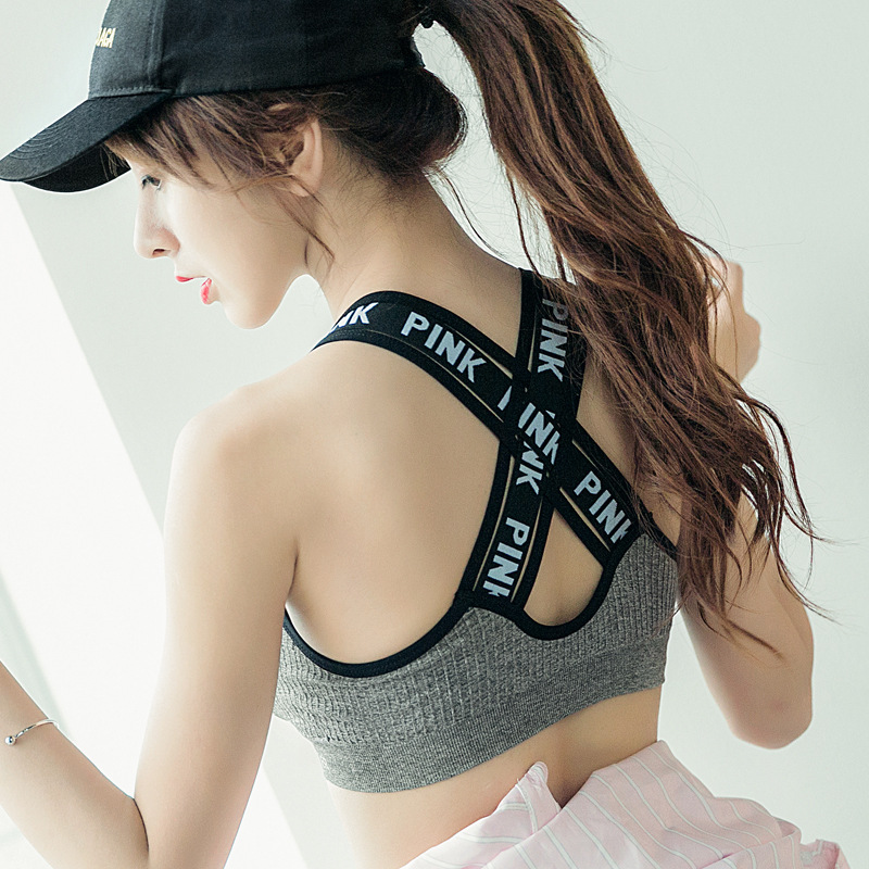 Roze Sportbeha Padded Yoga Vrouwen Modale Beha Bralette Beha Sport Bh Top Fitness Gym Running Top Bras