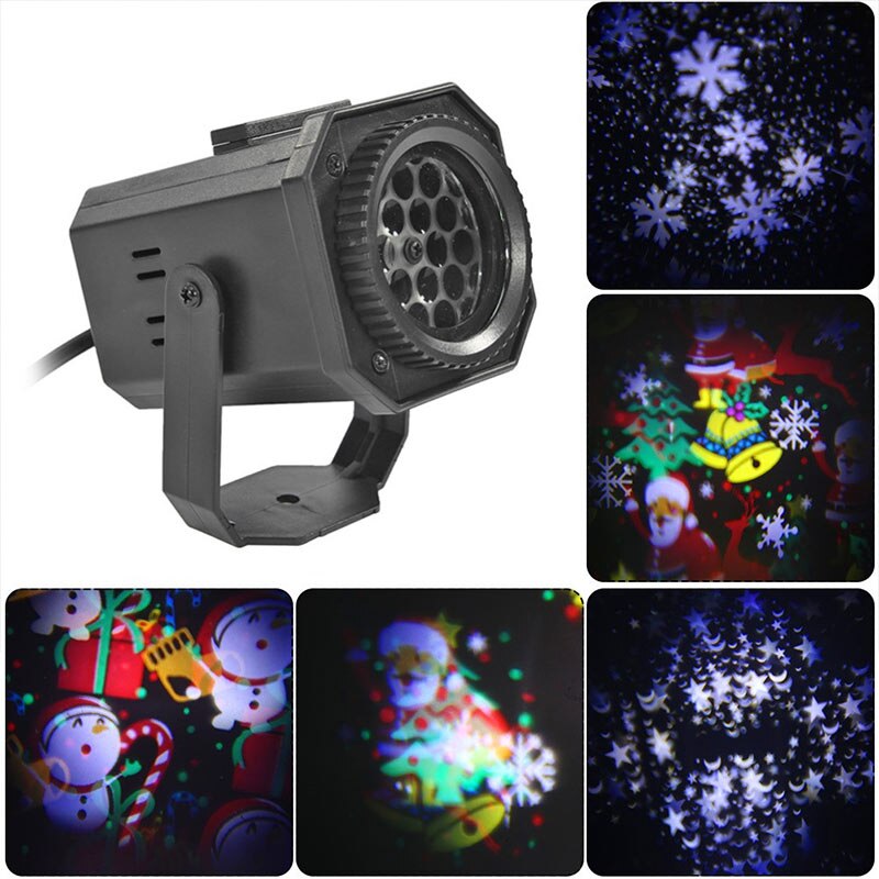 LED Bunte Projektion Lampe Weihnachten Schneeflocke Muster Projektion Licht Projektor JHP-Beste