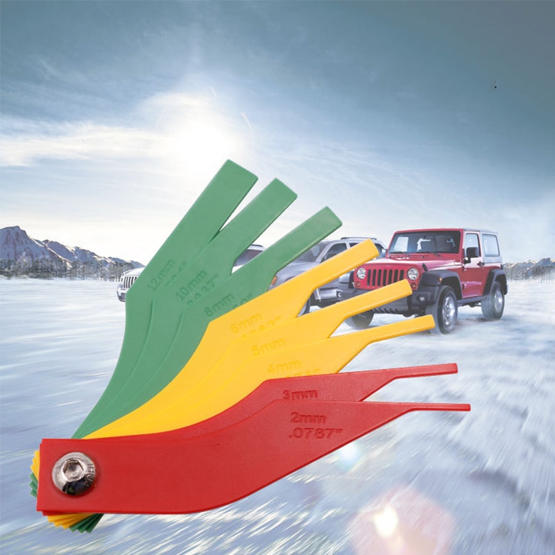 8 In 1 Brake Pad Measuring Tool Gauge Feeler Tester Scale Lining Thickness Wear Meter Thickness Gauge Handy Measuring