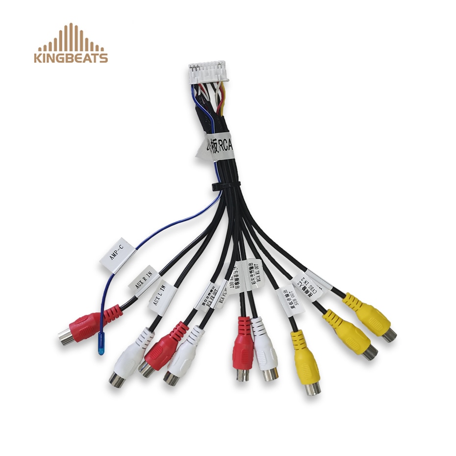 KingBeats Car Line Out Adapter 8 RCA Mini ISO RCA Aux-in Adapter Cable for Blau-punkt Grundig VDO CD Player