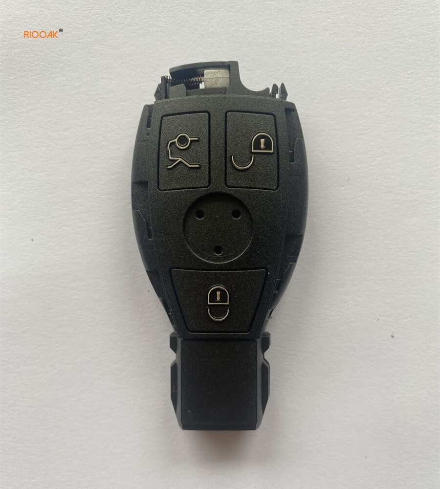 RIOOAK 3 button Smart Remote Key Replacement Shell Case one battery holder for Mercedes-Benz BGA CLS CLK CLA SLK AMG W204