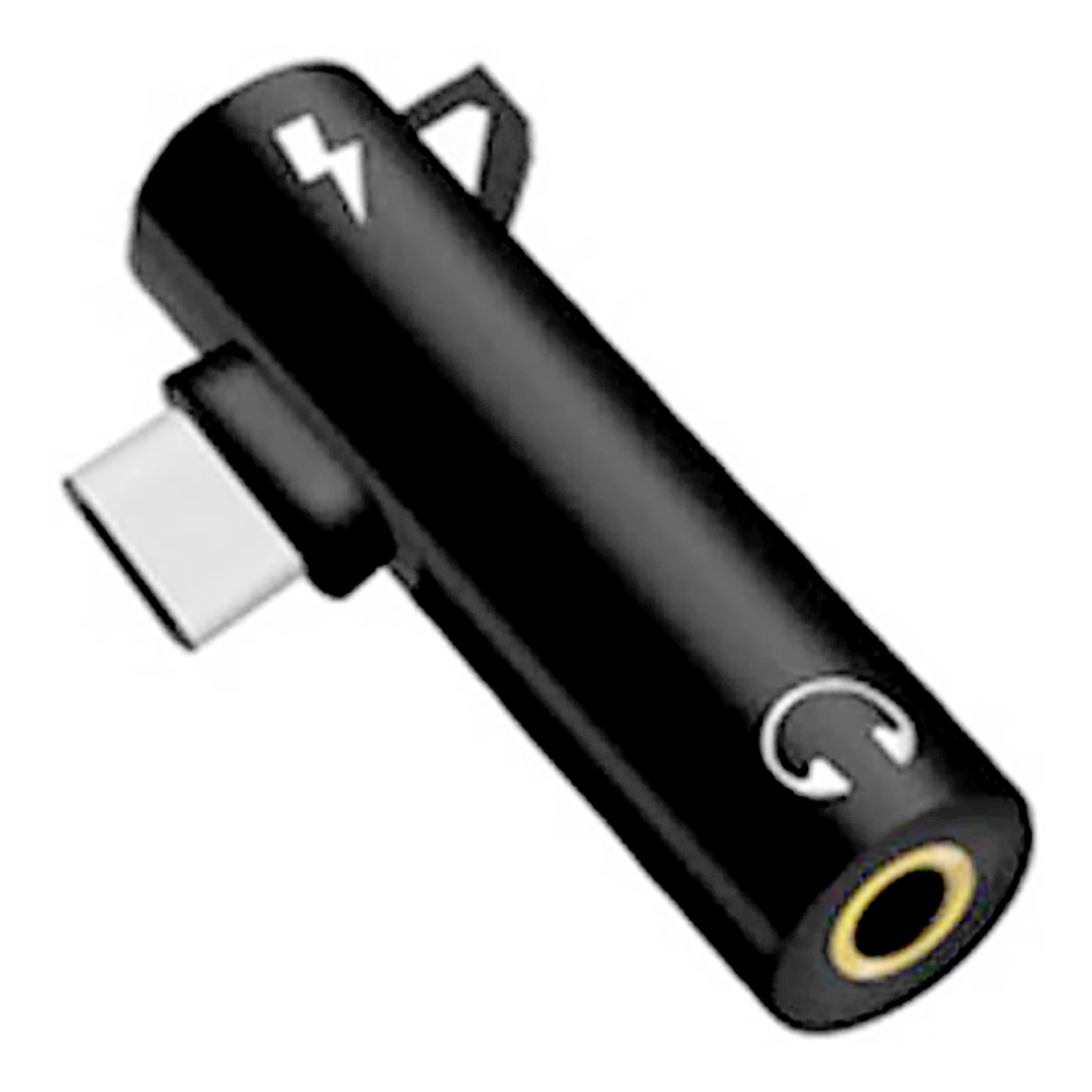 Type-C Audio Adapter Haak Bel Muziek Opladen 2-In-1 3.5Mm Rond Gat Oortelefoon Converter