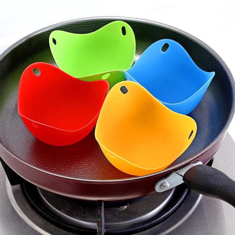 High Temperature Silicone Egg Poacher Poaching Pods Egg Mold Bowl Rings Cooker Kitchen Cooking Tools