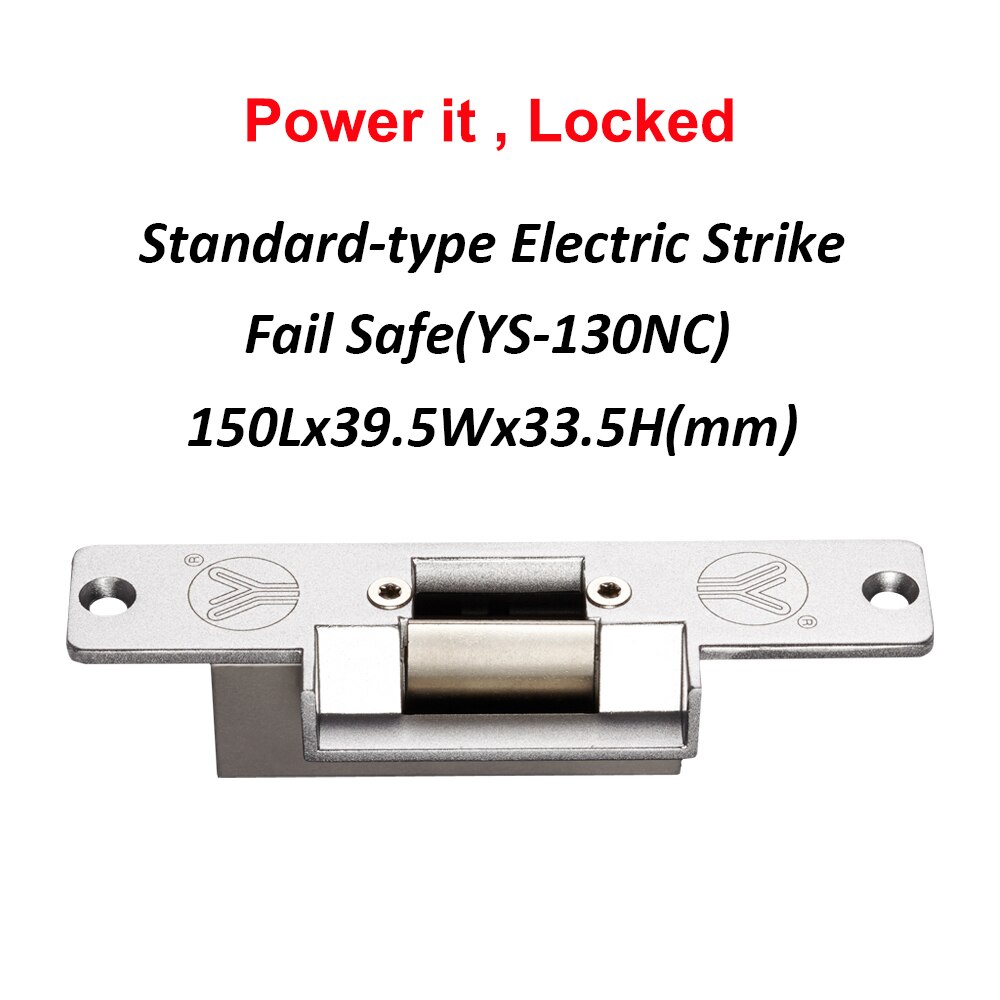 Fail Safe Fail Secure Normale Smalle Elektrische Strike Lock Voor Deur Toegangscontrole Systeem: lock W power  130NC