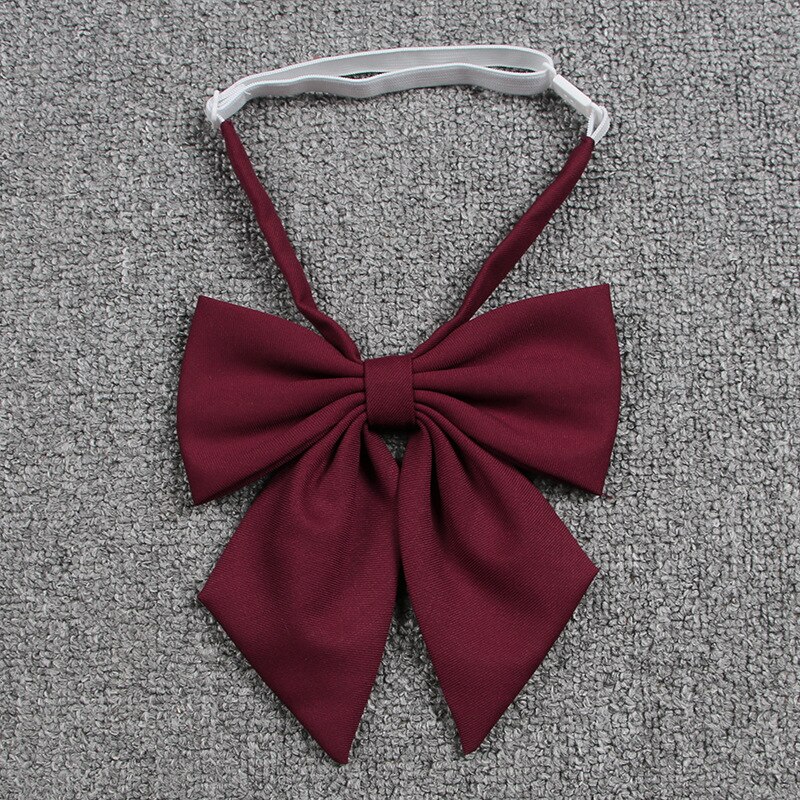 Japansk skole jk uniform sløjfe til piger vin rød sommerfugl cravat skole sømand jakkesæt uniform tilbehør blomster slips: Rødvin