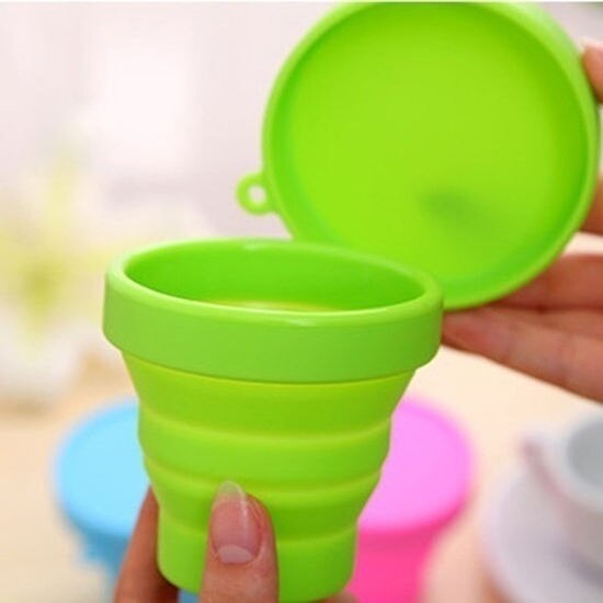 Portable Silicone Telescopic Drinking Collapsible Folding Cup Travel Camping Bathroom Tumblers