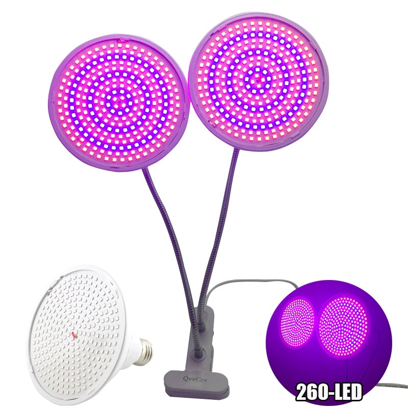 Dual 260 LED Plant grow light Flower grow box tent room Growth red blue Greenhouse lamp for veg cultivo Growing