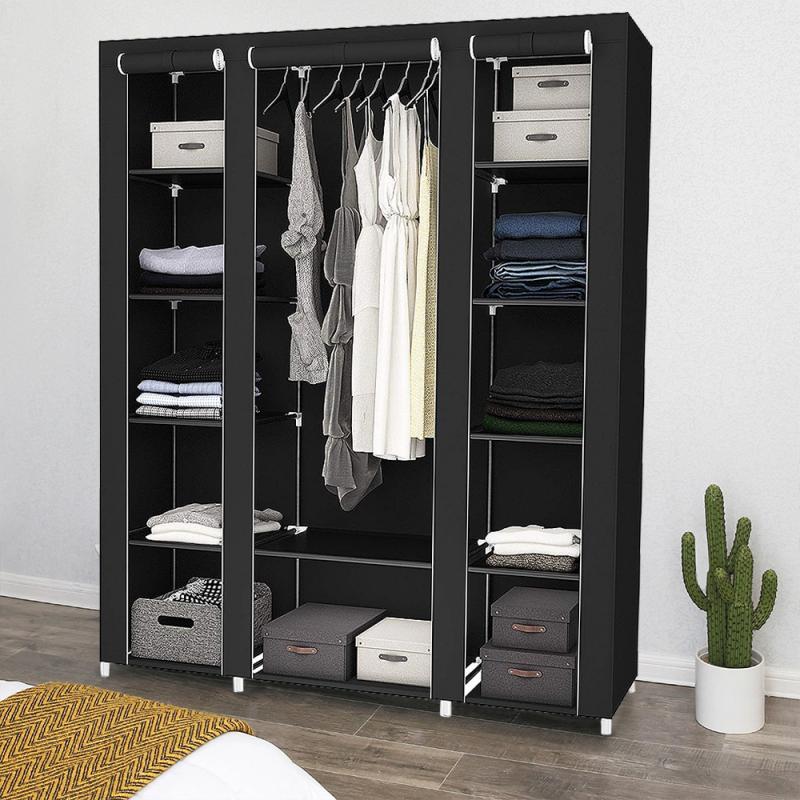 Tissu armoire meubles armoire de rangement tissu placard pliant tissu placard Portable pliant imperméable tissu HWC