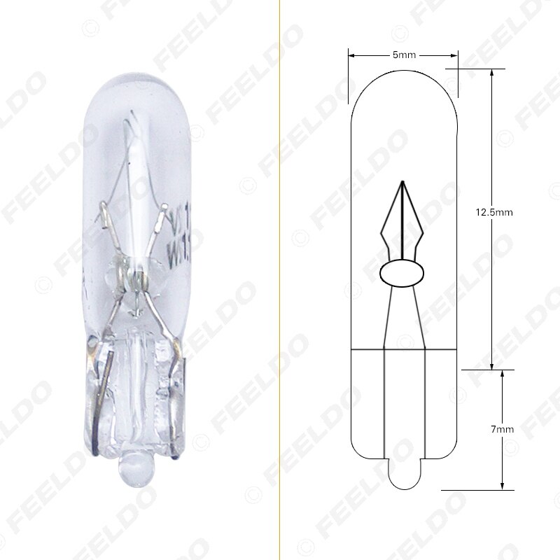 FEELDO 30 stücke Warme Weiß Auto T5 Keil 12 v 1,2 Watt Halogen Birne Externe Halogen Lampe Ersatz Armaturenbrett Birne licht # FD-2933