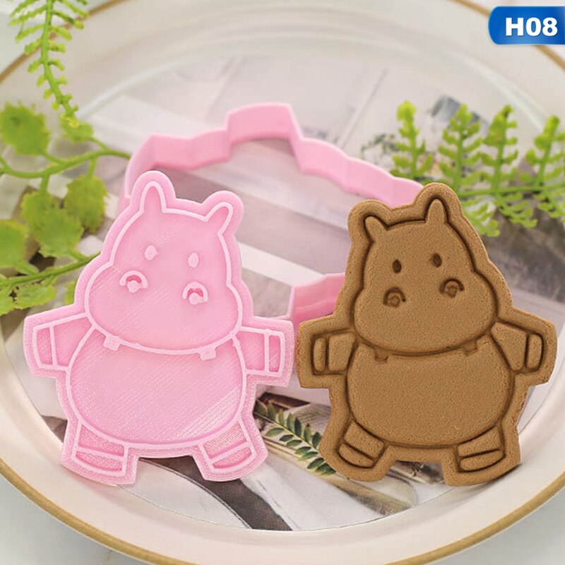 1 stuk diy bakvorm ster hart leeuw vorm 3d koekjesvormpjes cakevormen dieren cartoon suikercraft decoratie keukengereedschap: H08