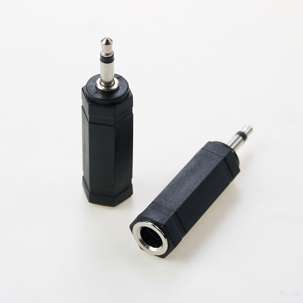 2 Pole Mono / 3 Pole Dual channel Stereo Jack plug Adapter 3.5 mm Male to 6.35 mm Female Audio Converter Adaptor