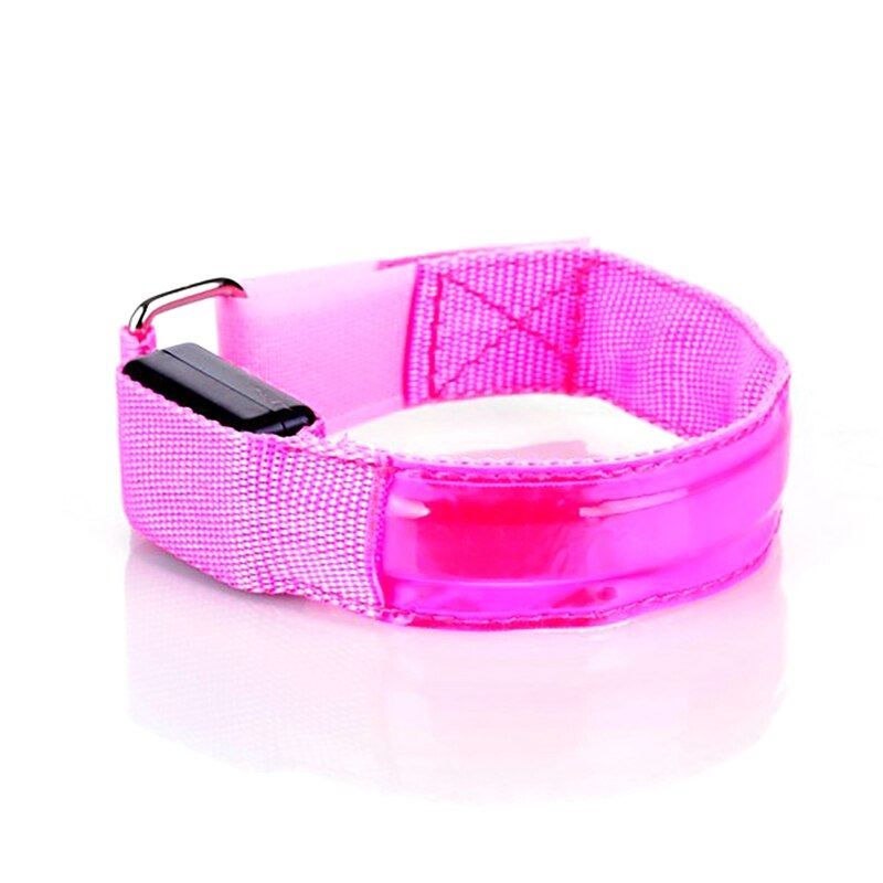 1pcs/set Running LED Light Armband USB Rechargeable Night Safety Sports Accessories For Cycling Joggle3: Pink